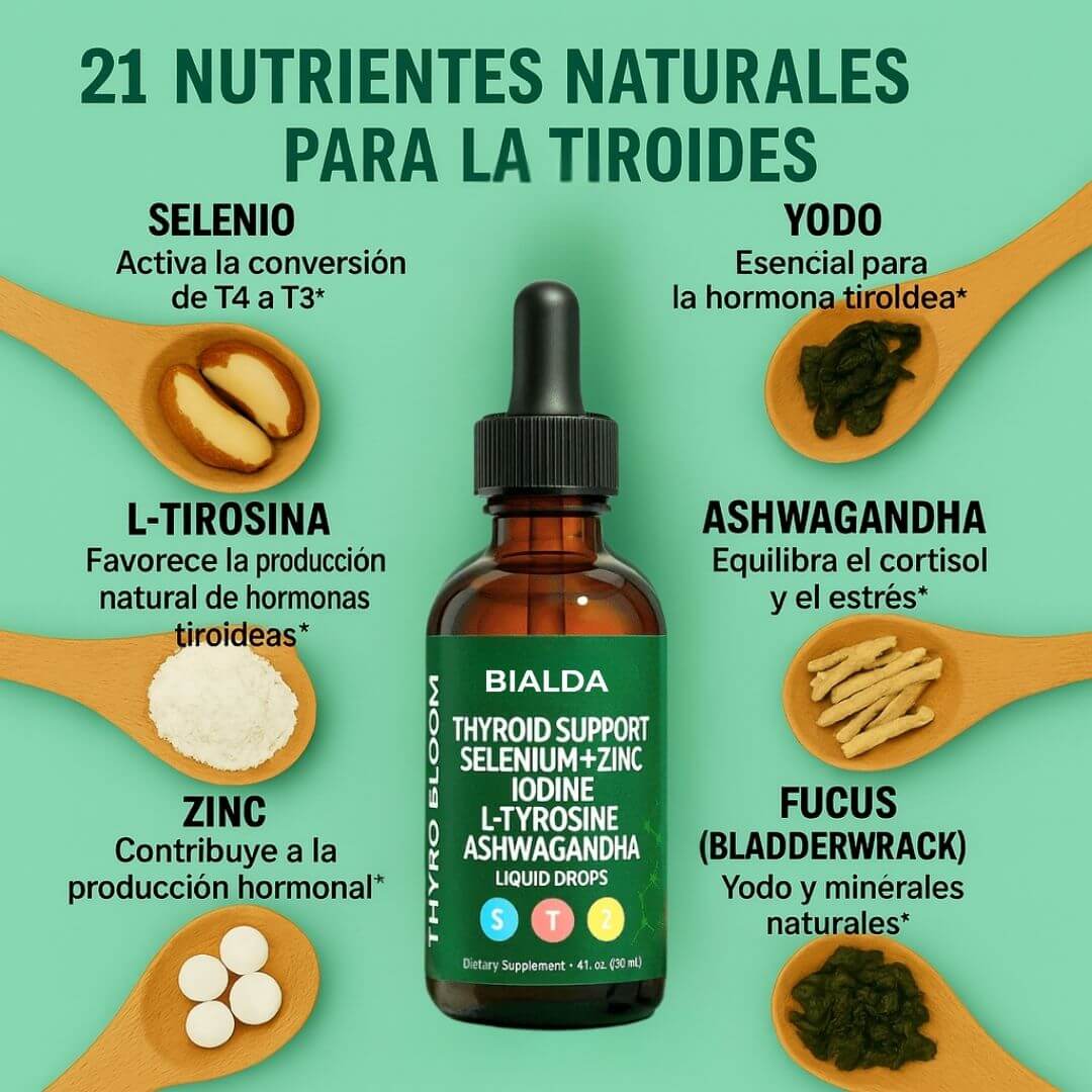 Bialda Gotas para el apoyo tiroideo